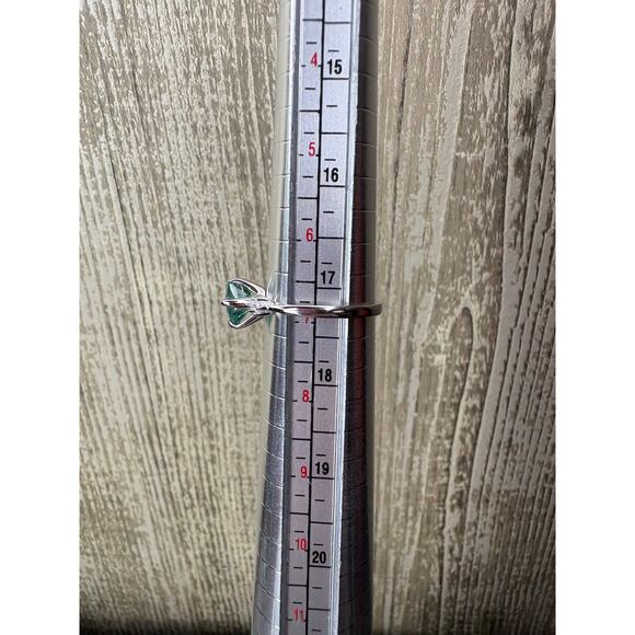 NEW 1.5ct Aquamarine Moissanite Cat Ring in 925 Silver - Picture 4 of 8